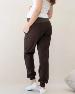 Calla Maternity Tracksuit Set in Cocoa