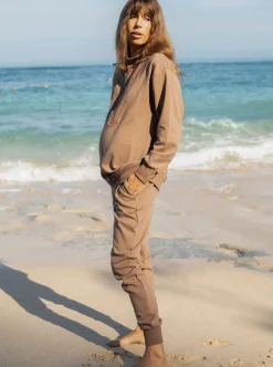 Calla Zip Front Maternity Sweatshirt & Sweatpants Set