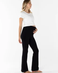 Celia Maternity Cotton Crop Tee - White