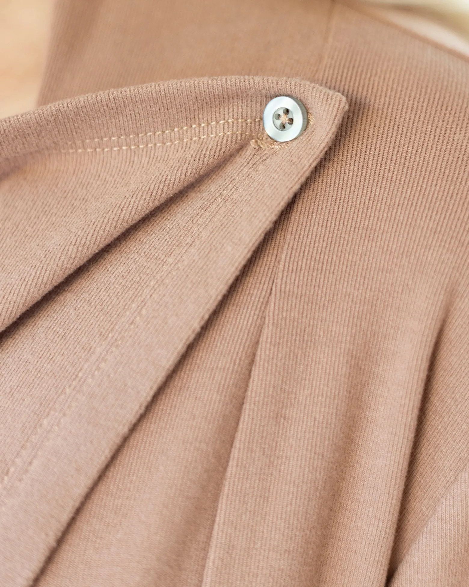 Cynthia Button Design Nursing Cardigan in Taupe