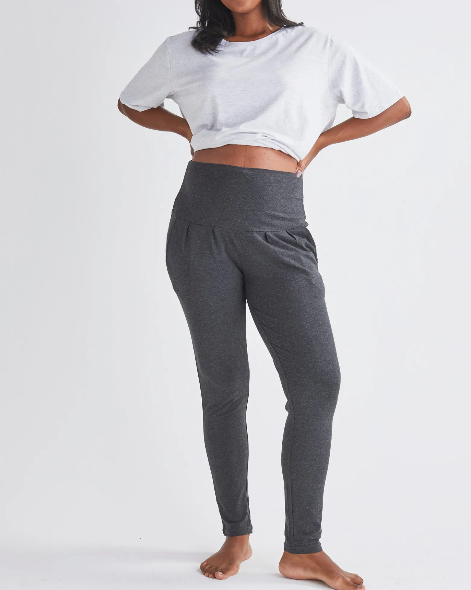 Eden Ultra Soft Maternity Lounge Pants in Charcoal