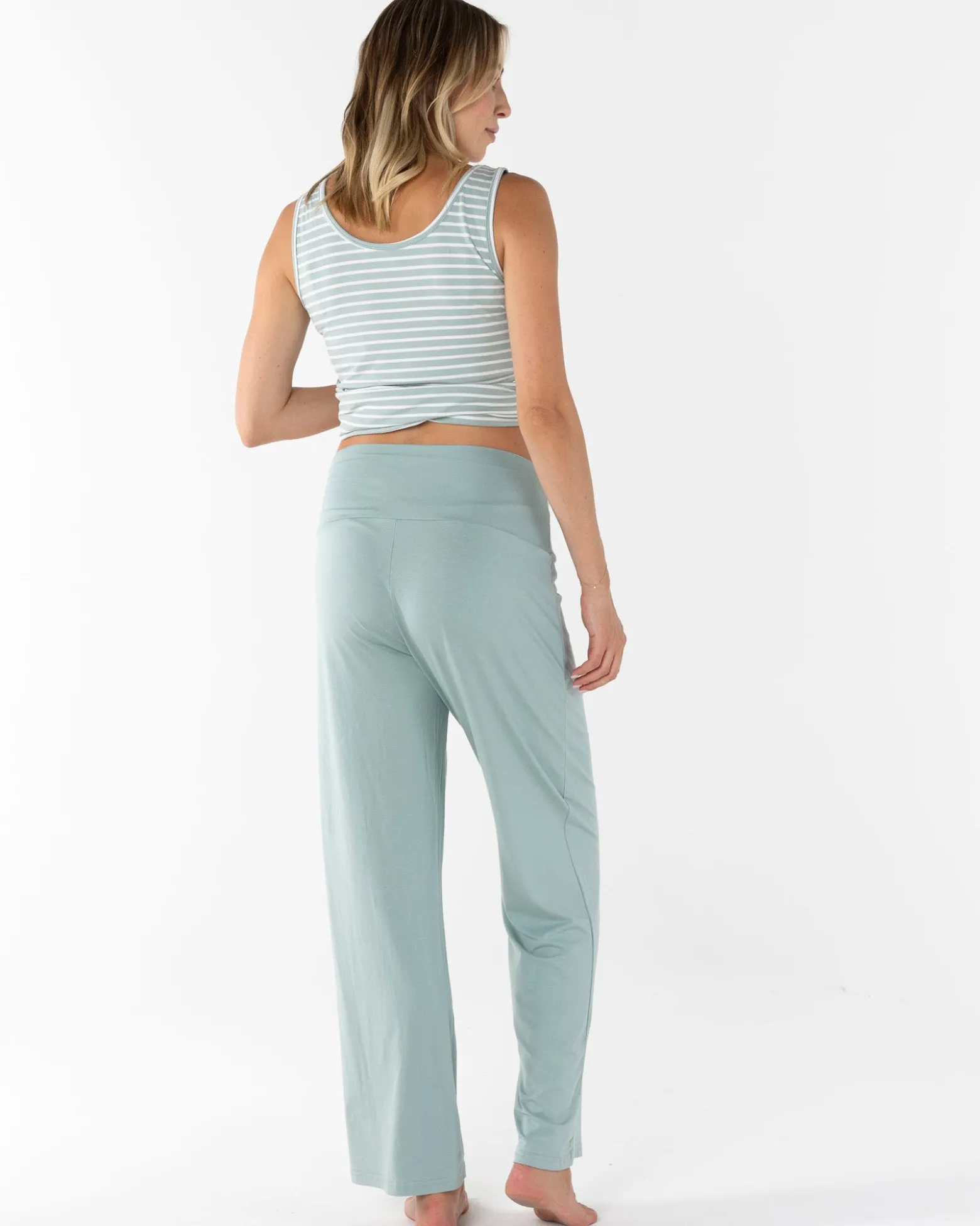 Elara Maternity & Nursing 2-Piece Set in Sage Green