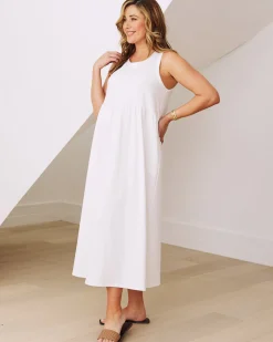 Faye Maternity Essential Dress In White