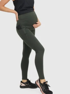 Full length Active Maternity Leggings - Khaki