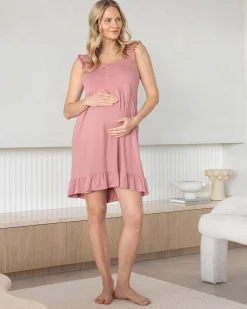Grace Hospital Birthing Gown/Nightie- Rose Pink