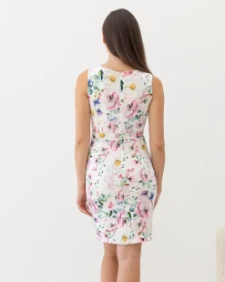 In Bloom Above Knee Length Floral Maternity Dress