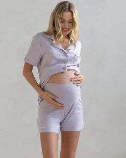 Larah Maternity and Nursing Pyjama Set in Lavender