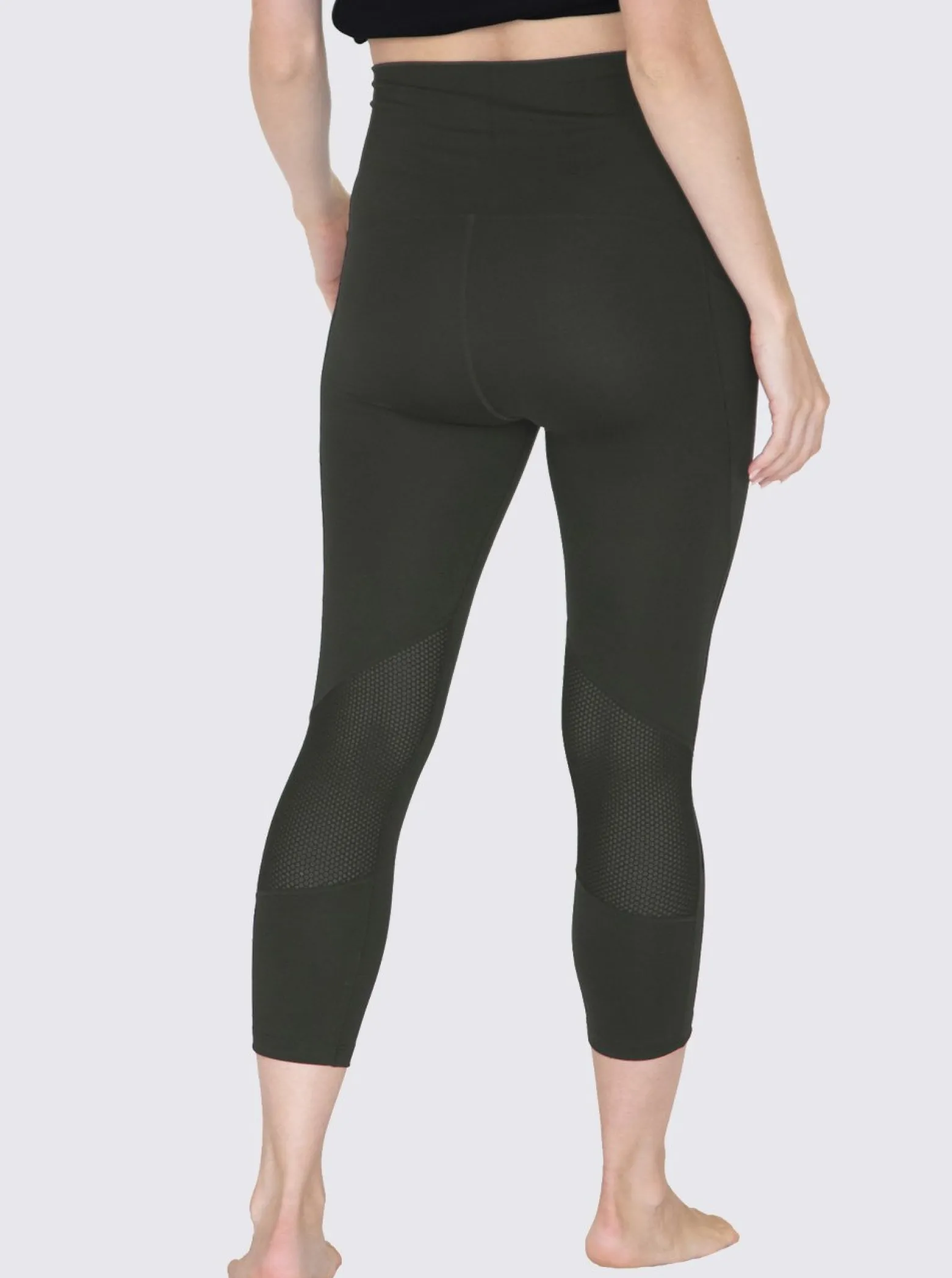 3/4 Length Maternity Workout Legging - Olive Green