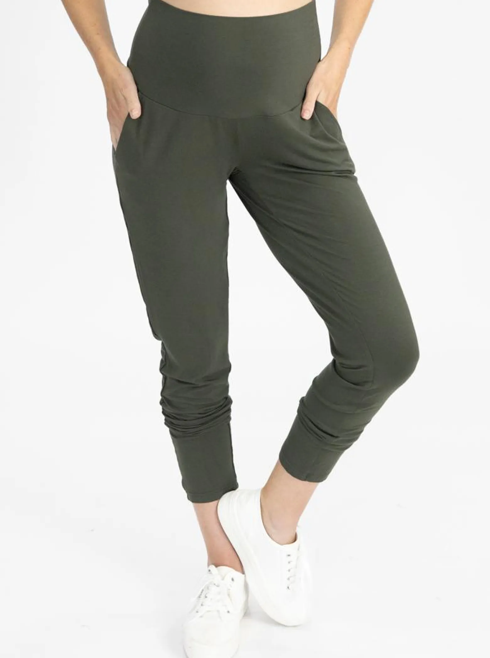 Maternity Comfort Lounge Pants in Olive