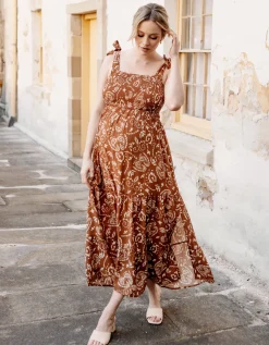 Maternity Maxi Lilliana Dress in Parsley
