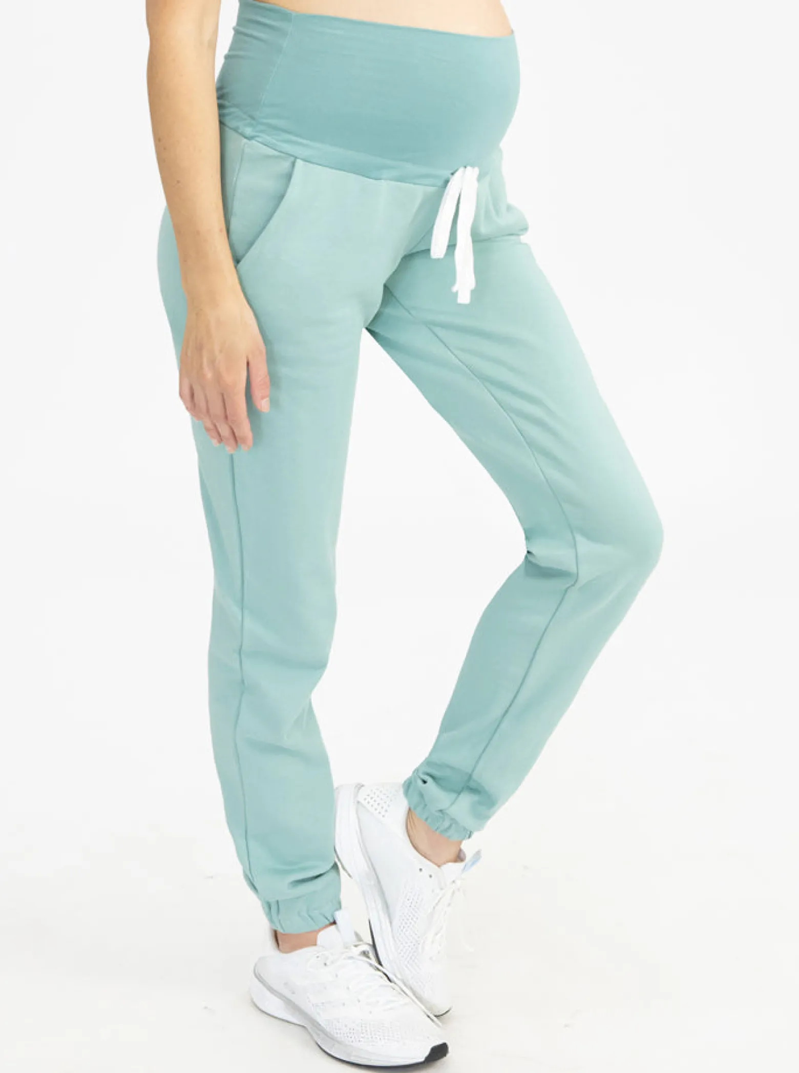 Maternity Sweatpants in Sage Green