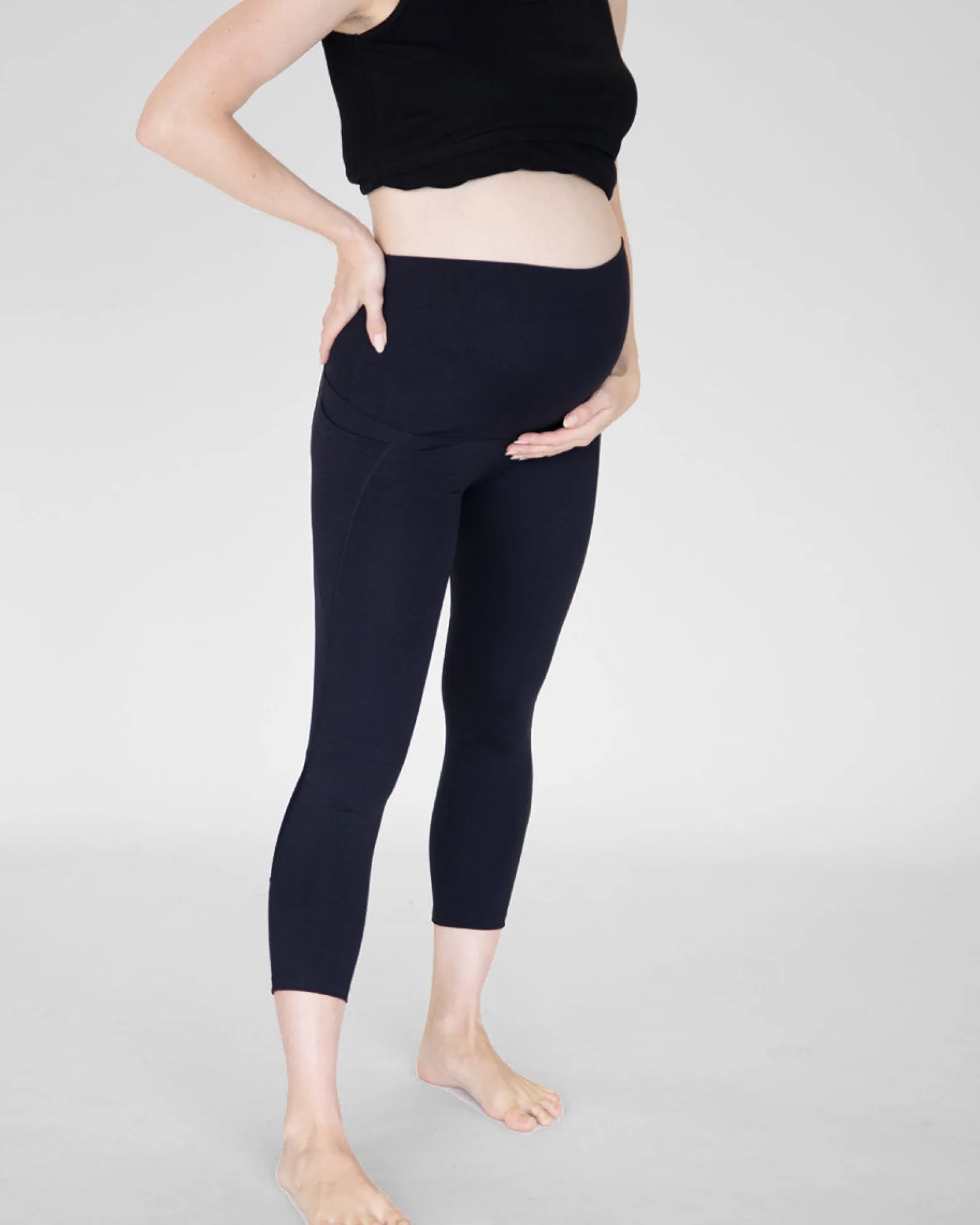 Maternity Workout Tight 3/4 Length Legging - Black