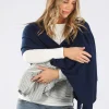 Moozie Mama Luxury Poncho/Scarf Maternity & Nursing Cover in Navy